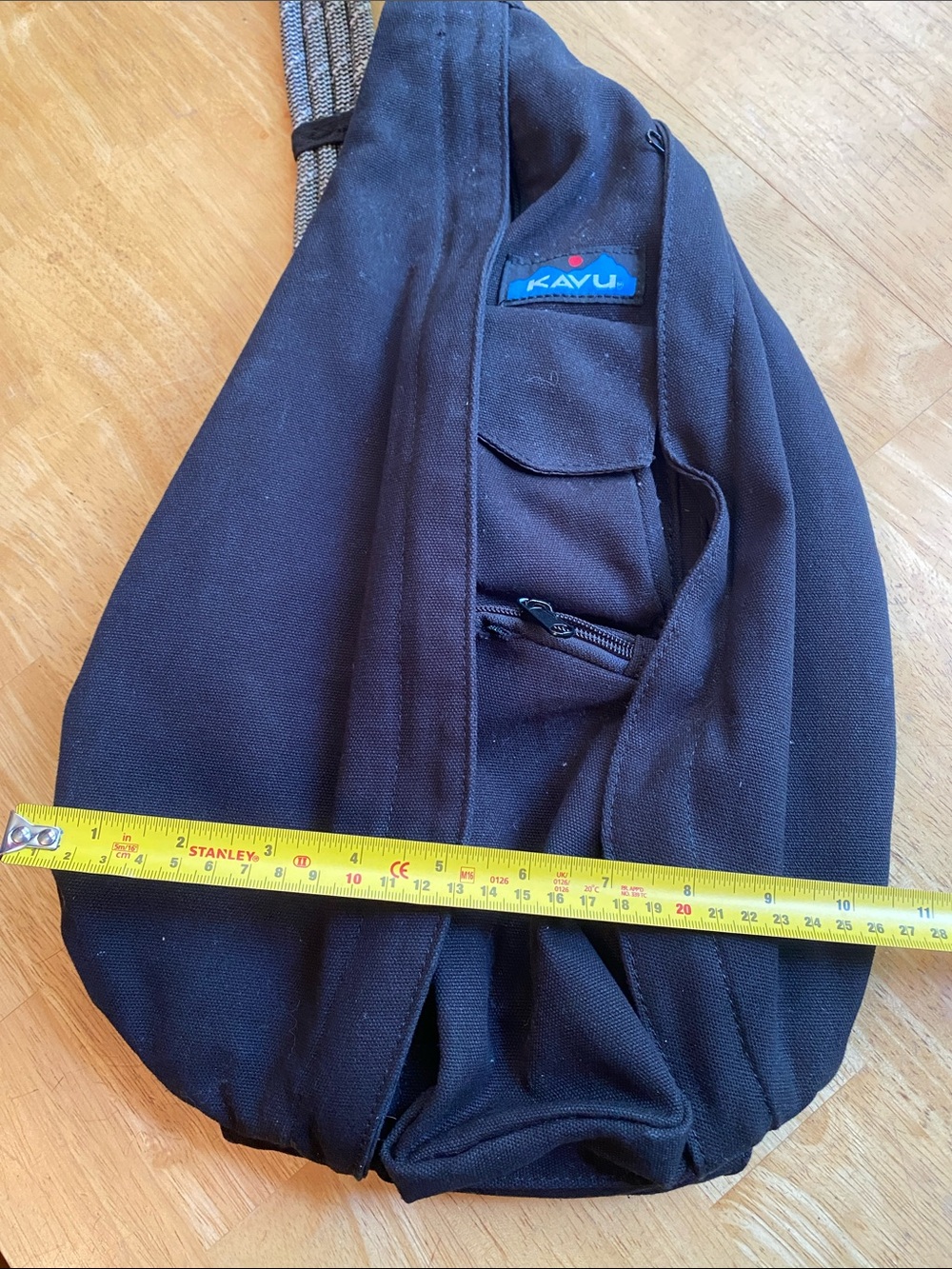 KAVU brand black Canvas Backpack Bag, 11x17” in good condition - Picture 4 of 9
